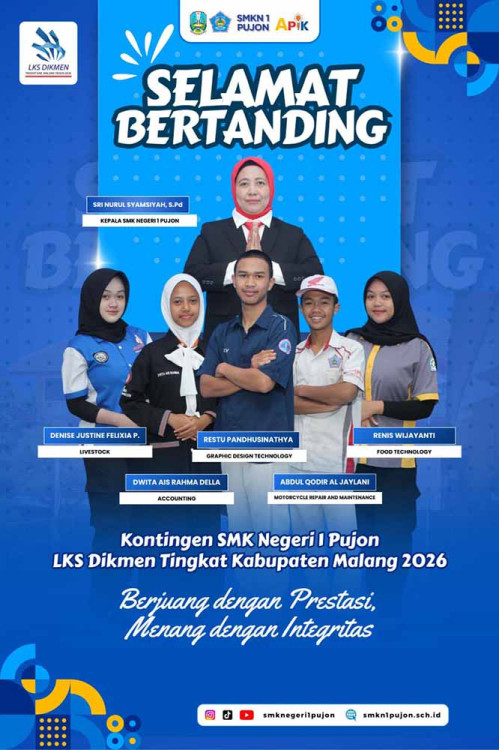 Siap Ukir Prestasi, Kepala SMKN 1 Pujon Lepas Kontingen LKS Tingkat Kabupaten Malang 2026